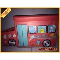 Gambar Storage Box Cartoon BUS Kotak peyimpanan mainan toys permainan BIS - navypolice dari oteen_shop undefined 5 Tokopedia