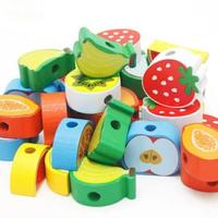 Gambar [capt] Mainan Edukasi Anak Permainan Belajar Tali Meronce Partikel Puzzle Balok Kayu Bentuk Cake - Large Particle Cake wearing Rope Wooden Toys - Alfabet 72pcs dari captain edutoys undefined 4 Tokopedia