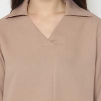 Gambar duapola Atasan Blus Vneck Blouse 8830 - Coklat Milo - M dari duapola undefined 5 Tokopedia