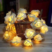 Gambar Lampu String 20 LED Bentuk Bunga Mawar Romantis untuk Dekorasi Pesta P - Putih dari lizzinstore.id undefined 4 Tokopedia