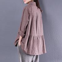Gambar Fashion Women Casual Loose Plaid Collar dari rumah fashion mama undefined 4 Tokopedia