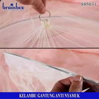 Gambar Kelambu Gantung Kasur Anti Nyamuk Bulat Tirai Anti Nyamuk - Biru dari Brainbox Car and Home undefined 4 Tokopedia