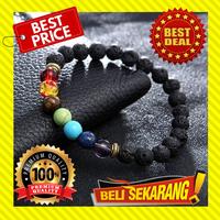 Gambar GELANG BATU LAVA STONE RUBY PIRUS / GELANG PRIA 7 CAKRA PREMIUM G24 dari Monark Indonesia undefined 1 Tokopedia