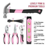 Gambar WORKPRO 103PC Pink Tool Set Ladies Hand Tool Set with Easy Carrying dari superior olshop undefined 4 Tokopedia