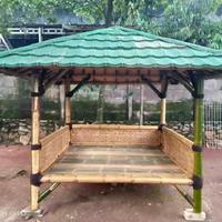Gambar Saung Bambu - Gazebo Bambu siap rakit dari Green taman indah undefined 4 Tokopedia