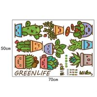 Gambar Stiker Dinding / Kaca / Wall Sticker (Ekspresi Lucu Aneka Pot Tanaman) dari Ramayana Grosir Surabaya undefined 5 Tokopedia