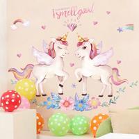Gambar MURAH Wall sticker Unicorn Sriker dinding kamar anak tema Unicorn dari TM-187 Interior undefined 2 Tokopedia