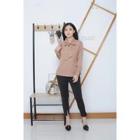 Gambar Atasan Blouse Fashion Wanita / Blouse Kerja Basic / Atasan wanita - Putih dari Hanita Shop undefined 3 Tokopedia