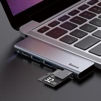 Gambar BASEUS Harmonica 5 in 1 HUB Type C USB Adapter Laptop Macbook Air Pro dari Base On User Official Shop undefined 4 Tokopedia