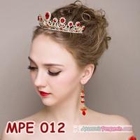 Gambar Mahkota Wanita Wedding Merah Wanita l Aksesoris Rambut Pengantin-MPE12 dari cisco12 undefined 5 Tokopedia