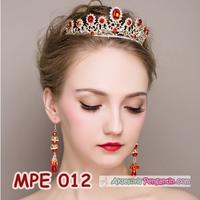 Gambar Mahkota Wanita Wedding Merah Wanita l Aksesoris Rambut Pengantin-MPE12 dari cisco12 undefined 1 Tokopedia
