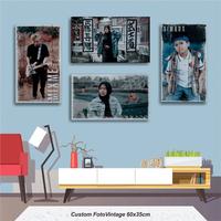 Gambar Lukisan dinding Wall decor Kado Custom Poster Kayu FOTOVINTAGE Large dari xerj undefined 1 Tokopedia