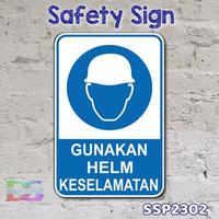 Gambar DS Safety Sign Label Rambu K3 - Gunakan Helm Keselamatan dari dhea o'shop undefined 1 Tokopedia