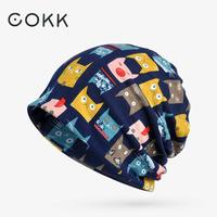 Gambar COKK Winter Hats For Women Cat Pattern Beanie Knitted Cap Hat Female dari cellular jaya undefined 2 Tokopedia
