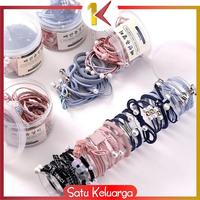 Gambar SK-C13 12 Pcs Ikat Rambut Karet Pearl Mutiara Pita Aksesoris Rambut - PART 03, BIRU MUDA dari Satukeluarga undefined 2 Tokopedia