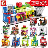 Gambar Senbao Mainan Balok Bangun/Susun Model Lego Bentuk Toko Mini Untuk dari Desvita06 undefined 3 Tokopedia
