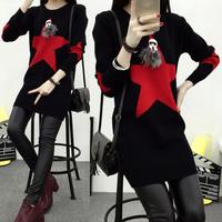 Gambar Sweater Kaos Hoodie Wanita Lengan Panjang Motif Print Bintang untuk dari lacoopia undefined 2 Tokopedia