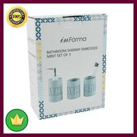 Gambar Aksesoris Kamar Mandi Shermy Embossed 3 Pcs - Hijau dari Aneka Gudang_NEW undefined 4 Tokopedia