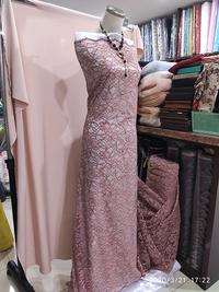 Gambar Kain Brokat Outline Premium Dusty Pink dari Moro Seneng Textile Surabaya undefined 3 Tokopedia