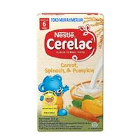 Gambar CERELAC SUSU CARROT SPINACH & PUMKINS 120G dari toko murah meriah. undefined 1 Tokopedia