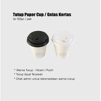 Gambar Tutup Paper Cup/Gelas Kertas 8oz (50pc) - Putih, 1 pak (50pcs) dari Sumber Berkat Packaging undefined 1 Tokopedia