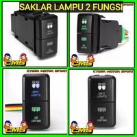 Gambar Sakelar lampu 2 fungsi universal. Saklar lampu mobil. switch lampu 2 dari Ratna variasi mobil undefined 1 Tokopedia