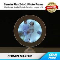Gambar Cermin Rias 2-in-1 Photo Frame Kaca Make Up & Bingkai Foto Lampu LED dari CyanMart undefined 4 Tokopedia