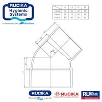 Gambar ELBOW INCREASER 45 DERAJAT VU 45L 4" x 2" KENI SPECIAL FITTING RUCIKA dari JnM Bangunan Online undefined 2 Tokopedia