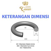 Gambar O-RING Oring Standard Metric VITON75 2x34 CS 2 x ID 34 mm dari Glodok Queen undefined 2 Tokopedia