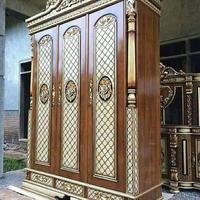 Gambar lemari pakaian kayu jati ukir Jepara murah dari furniture online Jepara1 undefined 1 Tokopedia