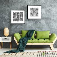 Gambar Bundling Hiasan Dinding Ayat Kursi Dzikir Black and White Series dari malikawallart undefined 1 Tokopedia
