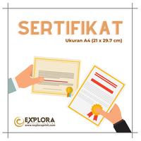 Gambar Cetak Sertifikat / Piagam A4 Custom Kertas Linen - Portrait dari explora print undefined 1 Tokopedia