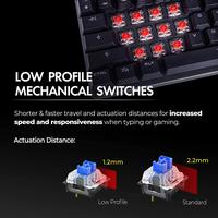 Gambar TECWARE Phantom L - Low Profile Mechanical Gaming Keyboard BLUE Switc dari TF Com undefined 2 Tokopedia
