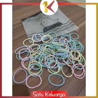 Gambar SK-C10 Ikat Rambut Polos Set 100PCS Karet Rambut Wanita Model Korea - C213 100PCS, 05 dari Satukeluarga undefined 4 Tokopedia