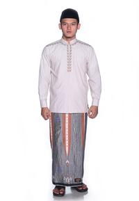 Gambar Sarung ATLAS Special Rayon Songket Kembang Abu Oranye dari Sarung Atlas undefined 2 Tokopedia