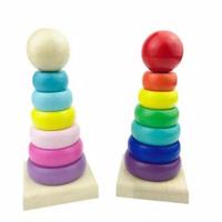 Gambar Puzzle Kayu Rainbow Tower Menara Pelangi Ring Donat Kayu - Merah dari calipso.baby undefined 4 Tokopedia