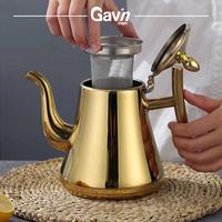 Gambar Teko Teh Saringan - Teapot Infuser Kashi Kettle 1.2L Tea Maker Gold - 1.2L dari Gavintoys undefined 4 Tokopedia