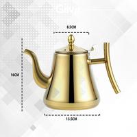 Gambar Teko Teh Saringan - Teapot Infuser Kashi Kettle 1.2L Tea Maker Gold - 1.2L dari Gavintoys undefined 5 Tokopedia
