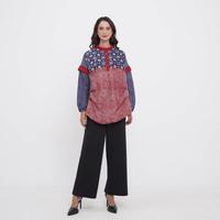 Gambar Monara Garut T0656 -  Baju atasan kerja blouse batik wanita modern dari Nona Rara Batik undefined 3 Tokopedia