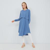Gambar Dera Bamboo Steel Blue - Baju Ibu Hamil Dan Menyusui dari Nyonya Nursing Wear_NEW undefined 3 Tokopedia