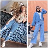Gambar BOYFRIEND RIPPED JEANS / KULOT JEANS RAWIS TEBAL SIZE JEANS - BOYFRIEND DARK, 30 dari Panji Busana undefined 2 Tokopedia