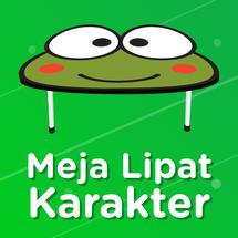 Logo meja lipat karakter
