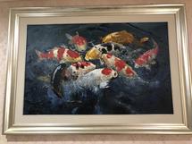 Jual Lukisan Ikan Koi Pelukis R Sumantri Kota Tangerang Toko Sharks Tokopedia