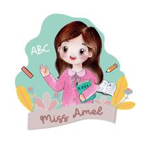 Logo Learn with Miss Amel