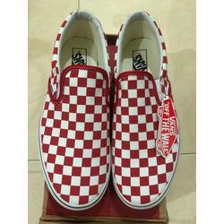red checkered platform vans