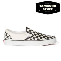 harga retail vans slip on checkerboard