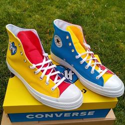 red knee high converse