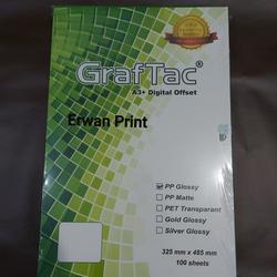 STICKER VINYL LASER A3+ GRAFTAC PUTIH GLOSSY (ISI 100)