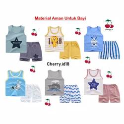 Setelan Baju Oblong Bayi Laki laki Import 0-2 tahun kualitas Original