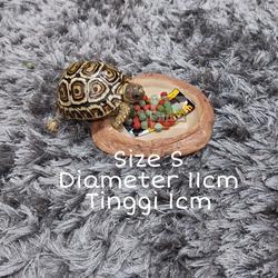 Feeding Dish Round S / Wadah Tempat Makan Torto Kura Darat Sulcata BD